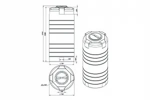Пластиковая емкость ЭкоПром T 750 (Зеленый) 2